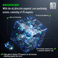 MoYu Super RS3M V2 3x3 Maglev Ball-Core UV Latest 2023 Version Magnetic Speedcube Stickerless Cube-Cubuzzle