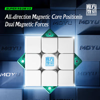 MoYu Super RS3M V2 3x3 Maglev Ball-Core UV Latest 2023 Version Magnetic Speedcube Stickerless Cube-Cubuzzle