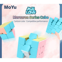 MoYu MoFang JiaoShi MeiLong MACARON Combo Pack 2x2, 3x3, 4x4 Stickerless Speedcube-Cubuzzle