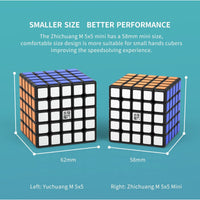 YJ Zhilong Mini 5x5 Magnetic Stickerless Speedcube-Cubuzzle