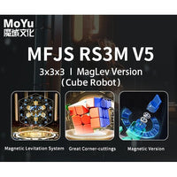 MoYu RS3M V5 3x3 Magnetic Cube Maglev with Robot Box Stickerless - Latest 2023 Release-Cubuzzle