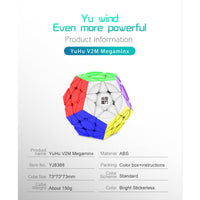 YJ YU Megaminx Magnetic Stickerless Speedcube-Cubuzzle