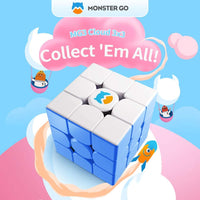 Monster Go by GAN 3x3 Cloud Standard Trainer Cube Blue Clear Pack - Cubuzzle