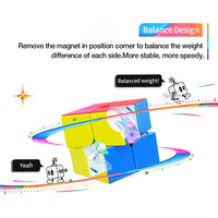 GAN 251 M Leap 2x2 Magnetic Speedcube Stickerless - Cubuzzle