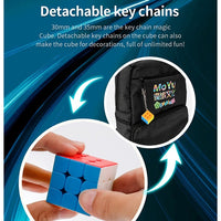 MoYu MoFang JiaoShi MEILONG MINI 3X3 KEYCHAIN Stickerless Cube-Cubuzzle