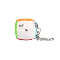QIYI MINI PILLOWED 2X2 KEYCHAIN NON-MAGNETIC STICKERLESS CUBE-Cubuzzle