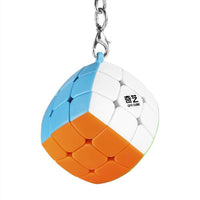 QIYI MINI PILLOWED 3X3 BUN KEYCHAIN NON-MAGNETIC STICKERLESS CUBE-Cubuzzle