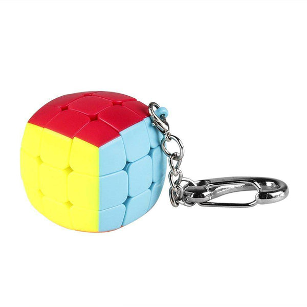 QIYI MINI PILLOWED 3X3 BUN KEYCHAIN NON-MAGNETIC STICKERLESS CUBE