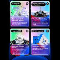 GAN V100 Maglev UV 3x3 — Magnetic UV-Coated Speed Cube GAN