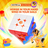 GAN V 100 Leap Frosted Year of the Horse Edition Magnetic Speed Cube Latest 2026! GAN