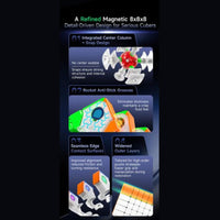 QiYi Magnetic 8x8 SpeedCube – Big-Cube Magnetic Stickerless Qiyi