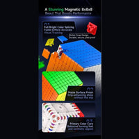 QiYi Magnetic 8x8 SpeedCube – Big-Cube Magnetic Stickerless Qiyi