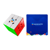 Monster Go M by GAN and MG Cube Protective Mat Set - Magnetic 3x3 Trainer Cube and Mat Combo Pack-Cubuzzle