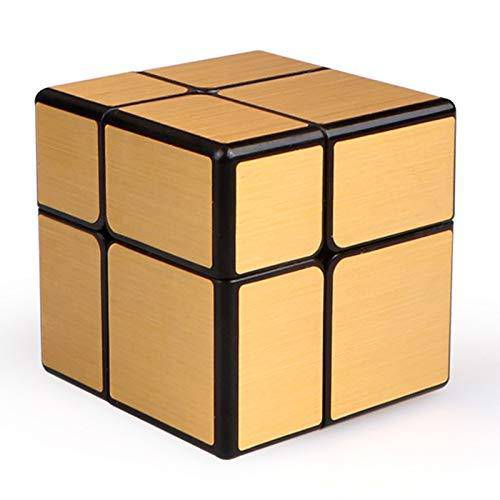 Qiyi Mirror 2x2 Gold Non-Magnetic Speedcube-Cubuzzle
