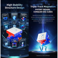 MoYu AoSu V7 4x4 Magnetic Speed Cube – Triple-Track UV Flagship MoYu