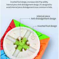 QIYI QIFAN S2 6x6 STICKERLESS NON-MAGNETIC SPEEDCUBE-Cubuzzle