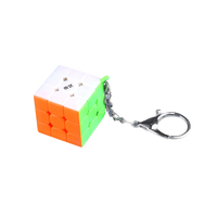 QIYI MINI 3X3 KEYCHAIN NON-MAGNETIC STICKERLESS CUBE-Cubuzzle