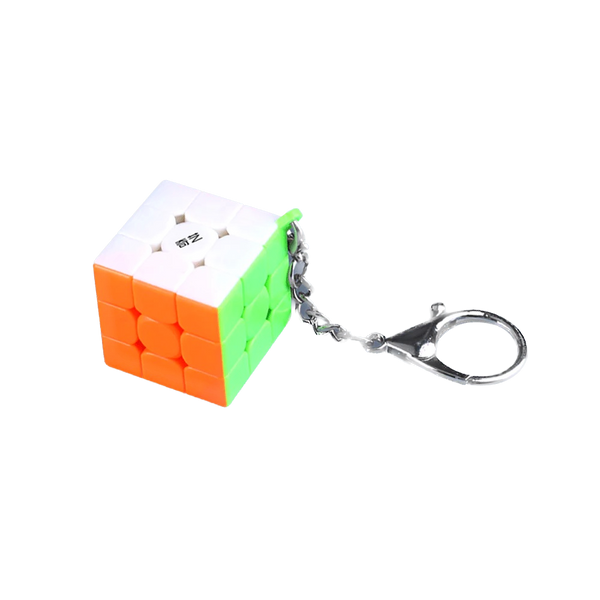 QIYI MINI 3X3 KEYCHAIN NON-MAGNETIC STICKERLESS CUBE