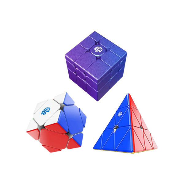 GAN Aliens Combo Pack Standard: Skewb M, Pyraminx M, Mirror Cube M Purple