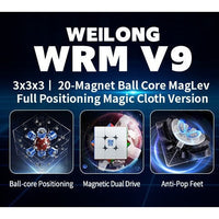 MOYU WEILONG WRM V9 20 Magnets Ballcore UV - 3x3 Latest 2023 Version Stickerless Magnetic Speedcube-Cubuzzle