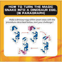 YJ Magic Snake Dinosaur Egg 36 pcs Magic Ruler Puzzle YJ