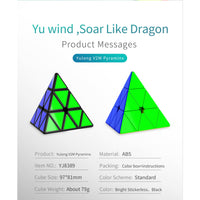 YJ YU Pyramid Magnetic Stickerless Pyraminx Speedcube-Cubuzzle