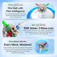 GAN251 UI Smart Magnetic 2x2 Speed Cube – Bluetooth WCA-Legal GAN