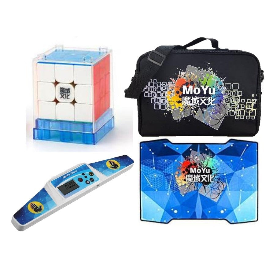 MoYu Maglev 3x3 Combo Pack: Includes MoYu Weilong WR Maglev, Timer, Mat & Bag - Cubuzzle